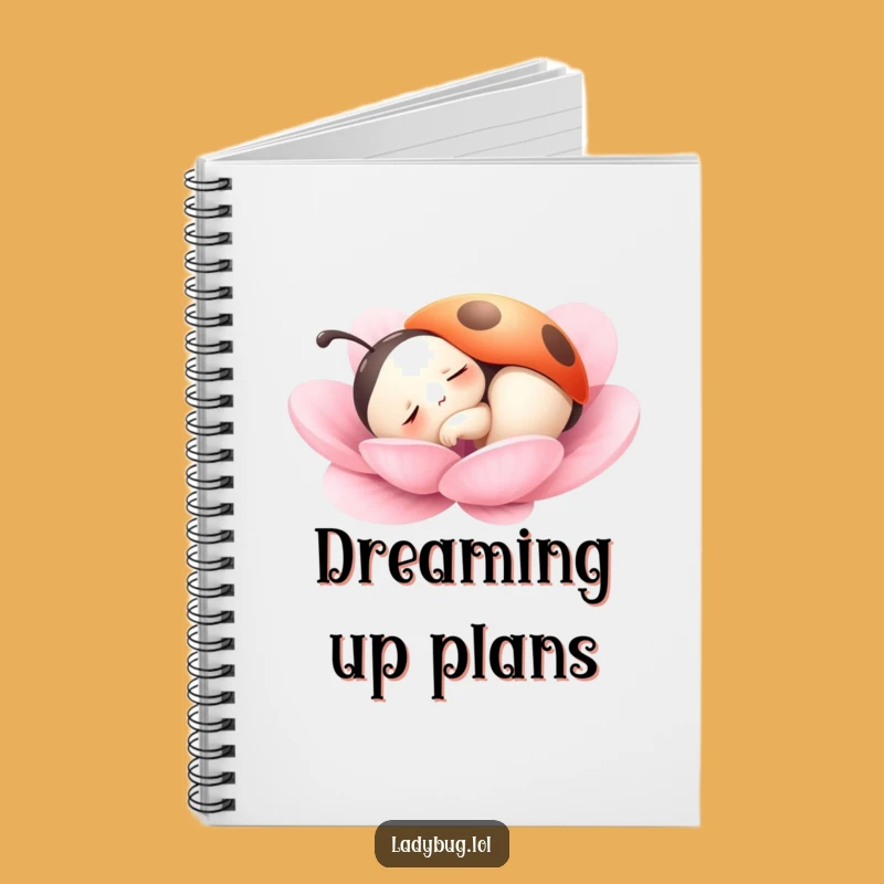 Funny Sleepy Ladybug Notebook: Jot Down Calm Thoughts with Insect Flair, Great Funny Gift