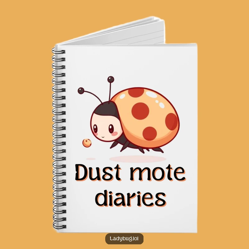 Funny Ladybug Dust Chase Notebook - Journal Insect Art, Perfect Creative Humorous Gift