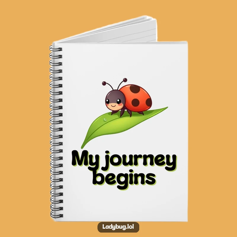 Funny Cheerful Ladybug Notebook: Jot Down Ideas with Sliding Bug Charm