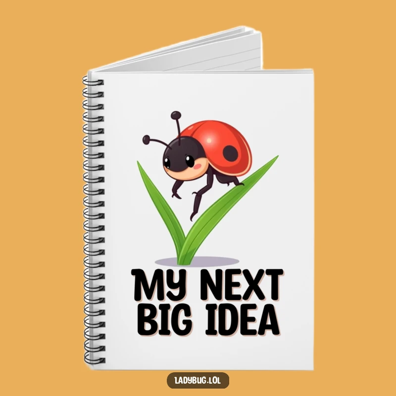 Funny Determined Ladybug Notebook - Jot Down Your Goals with This Inspiring Journal