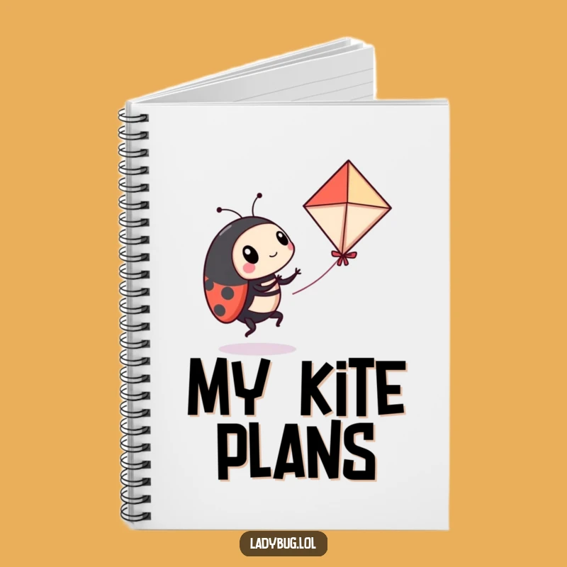Funny Flying Ladybug Kite Notebook - Jot Down Adventures Hilariously