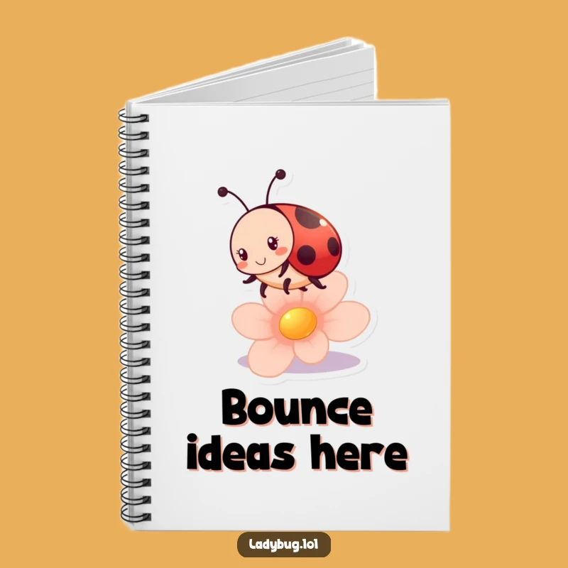 Funny Ladybug Bounce Notebook: Playful Petal Pages, Creative Journal Gift