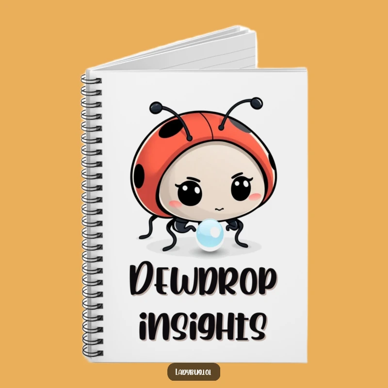 Funny Ladybug Dewdrop Journal - Creative Insect Art, Perfect Humorous Gift for Writers
