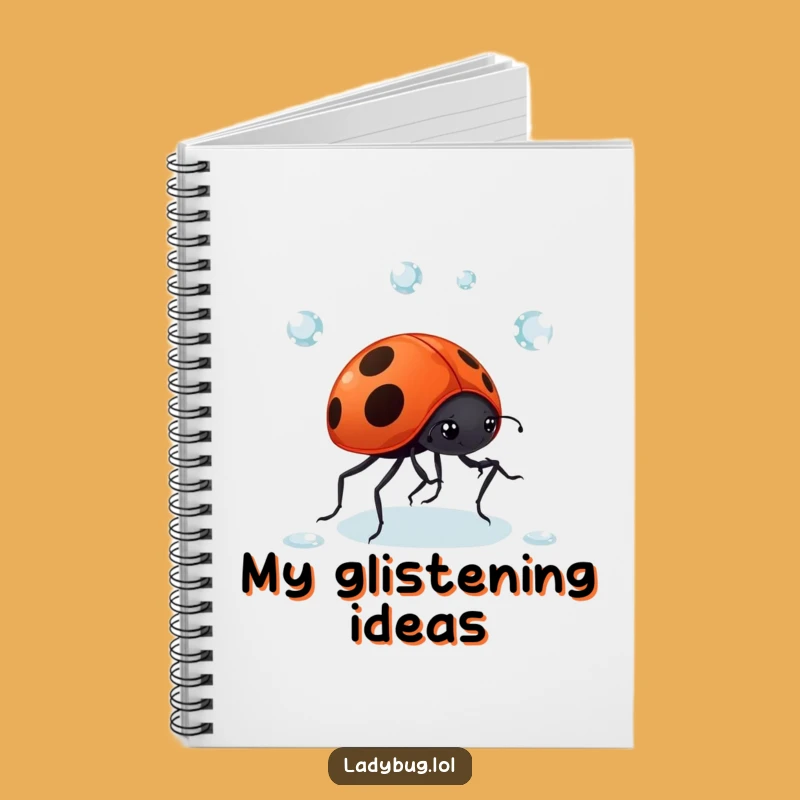 Funny Ladybug Dewdrop Notebook: Comical Juggling Act, Perfect Gift for Bug Lovers