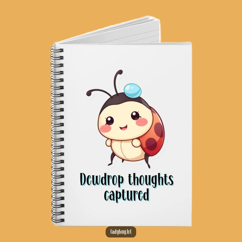 Funny Ladybug Notebook: Dewdrop Journal, Happy Thoughts, Great Gift