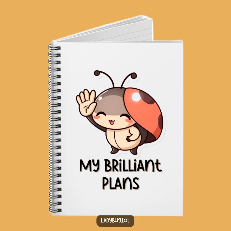 Funny Ladybug Salute Notebook: Delighted Character's Tiny Notes for Your Ideas!