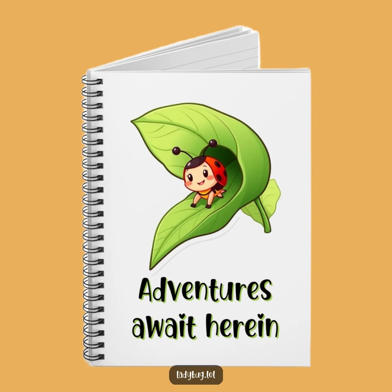 Funny Ladybug Slide Notebook - Journal Your Adventures, Creative Funny Gift for Notes