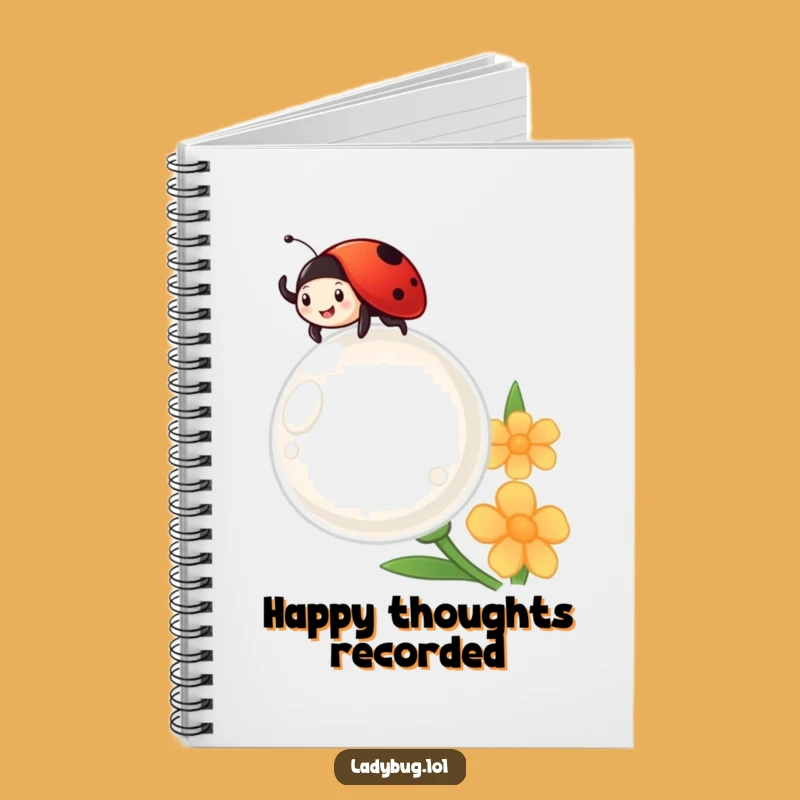 Funny Ladybug Notebook - Journal Your Happy Thoughts