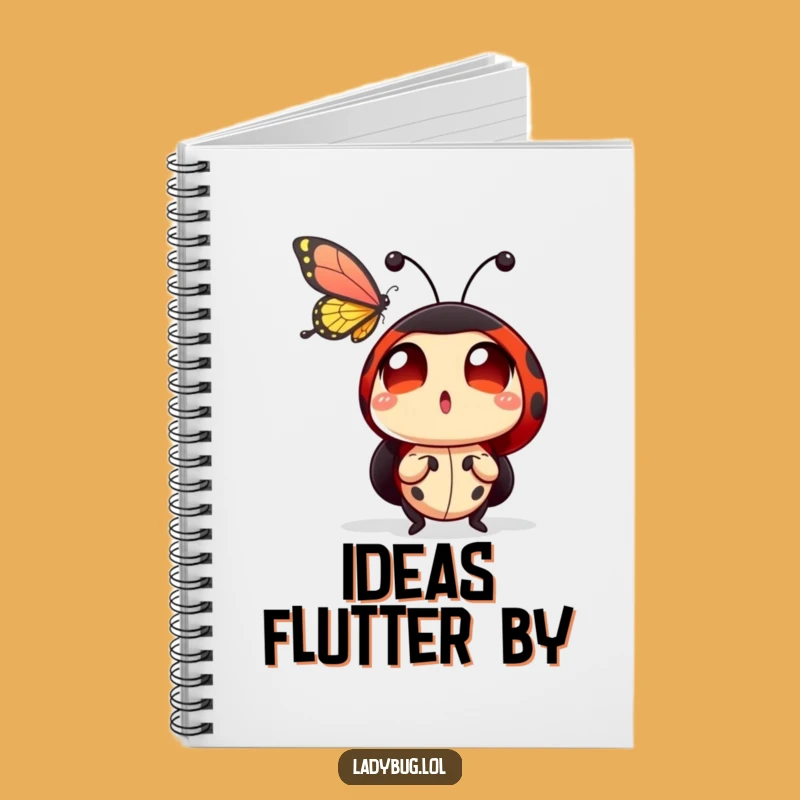Funny Ladybug Butterfly Notebook: Wide-Eyed Wonder Journal, Ideal Funny Gift!