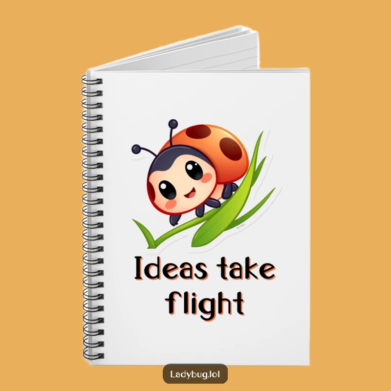 Funny Ladybug Grass Sliding Notebook: Jot Down Ideas with Joy, Perfect Funny Gift