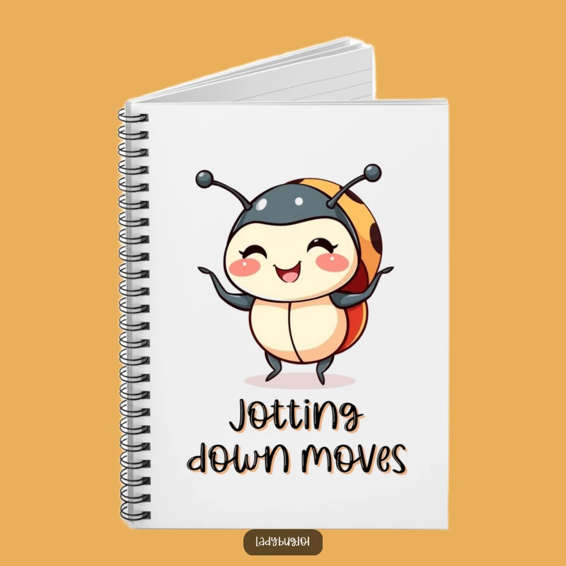 Funny Smiling Ladybug Shimmy Notebook - Jot Down Your Happy Thoughts