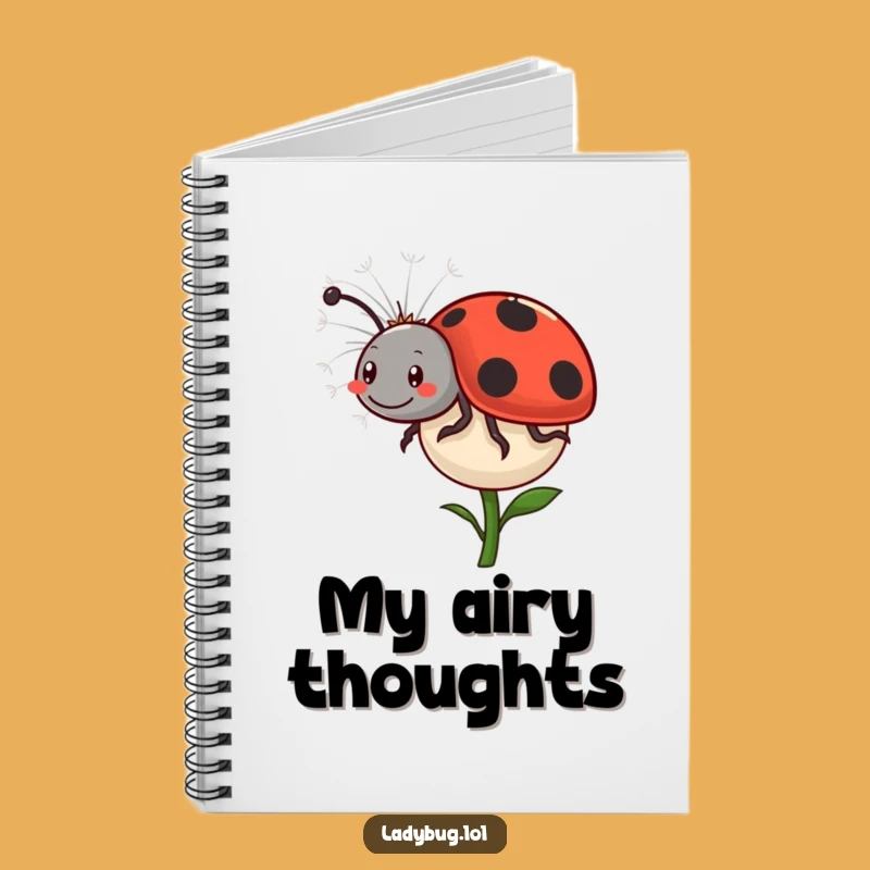 Funny Ladybug Dandelion Notebook: Comical Ride, Perfect Gift for Bug Lovers