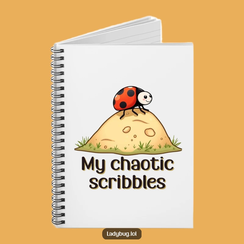 Funny Ladybug Rolling Hill Notebook - Capture Your Adventures