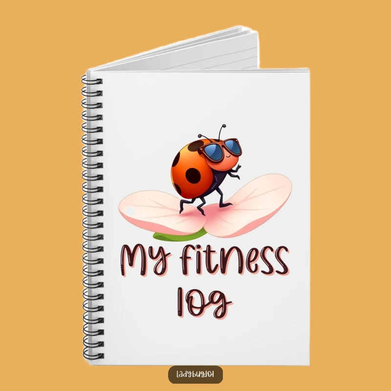 Funny Jogging Ladybug Sunglasses Notebook - Jot Down Cool Ideas