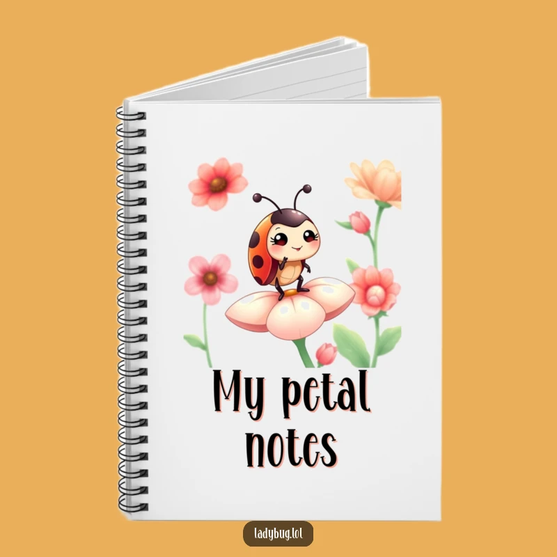 Funny Winking Ladybug Flower Notebook: Journal Proud Insect Diary Gift