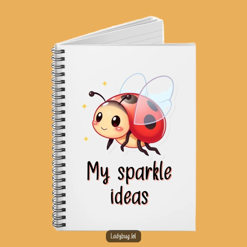 Funny Ladybug Notebook: Vibrant Sparkling Wings for Jotting Down Ideas!