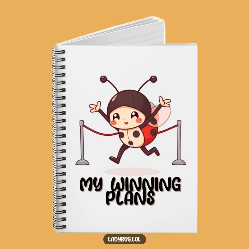 Funny Ladybug Victory Notebook: Victorious Character's Notes for Your Goals!