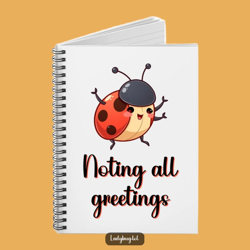 Funny Ladybug Antennae Notebook - Journal Your Greetings, Creative Funny Gift for Notes