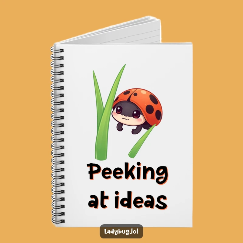 Funny Ladybug Peek Notebook: Curious Thoughts, Playful Journal Gift