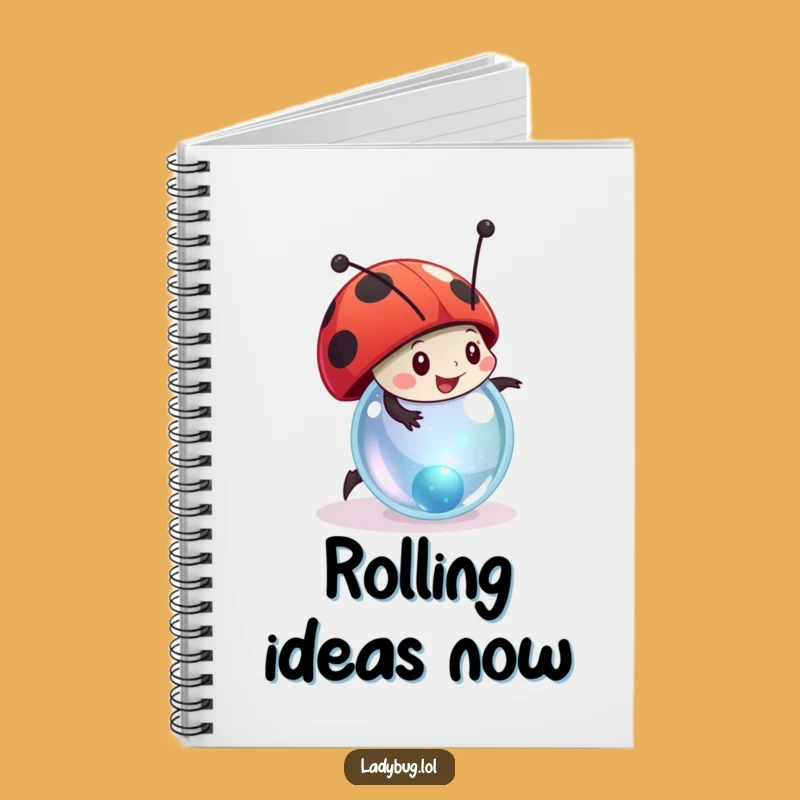Funny Ladybug Notebook: Rolling Marble Journal, Playful Ideas, Great Gift