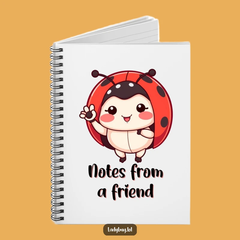 Waving Ladybug Notebook: Funny Journal for Gardeners & Dreamers