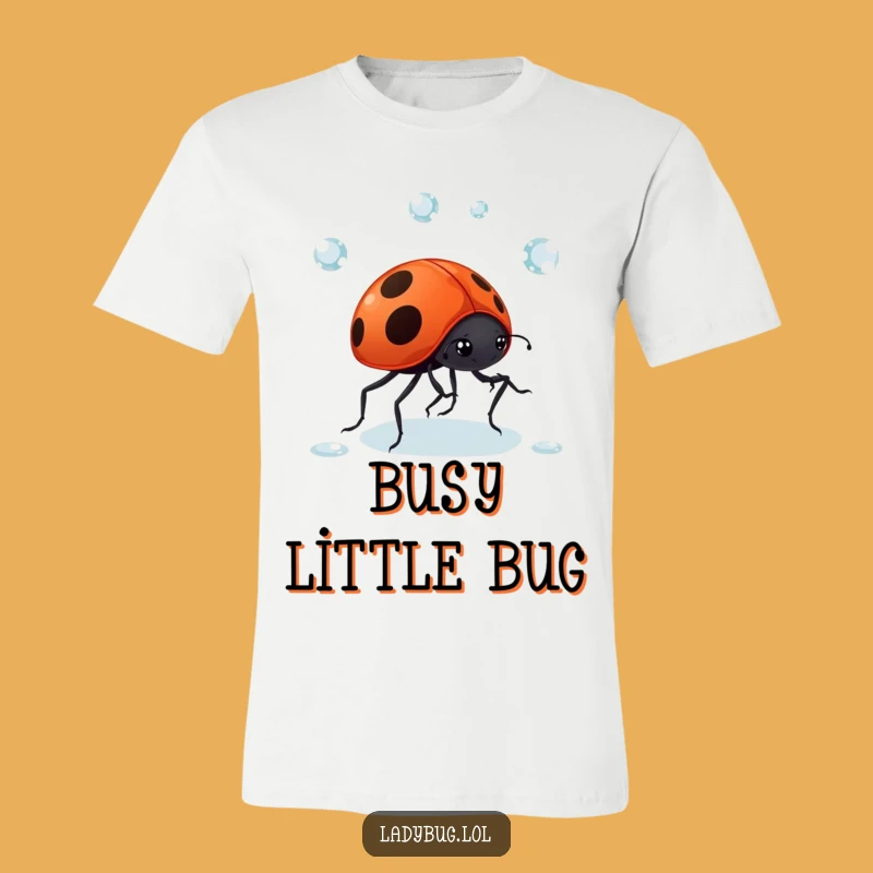 Funny Ladybug Dewdrop T-Shirt: Comical Juggling Act, Perfect Gift for Bug Lovers