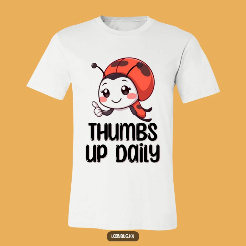 Funny Ladybug T-Shirt: Thumbs Up Tee, Humorous Insect Positivity Gift