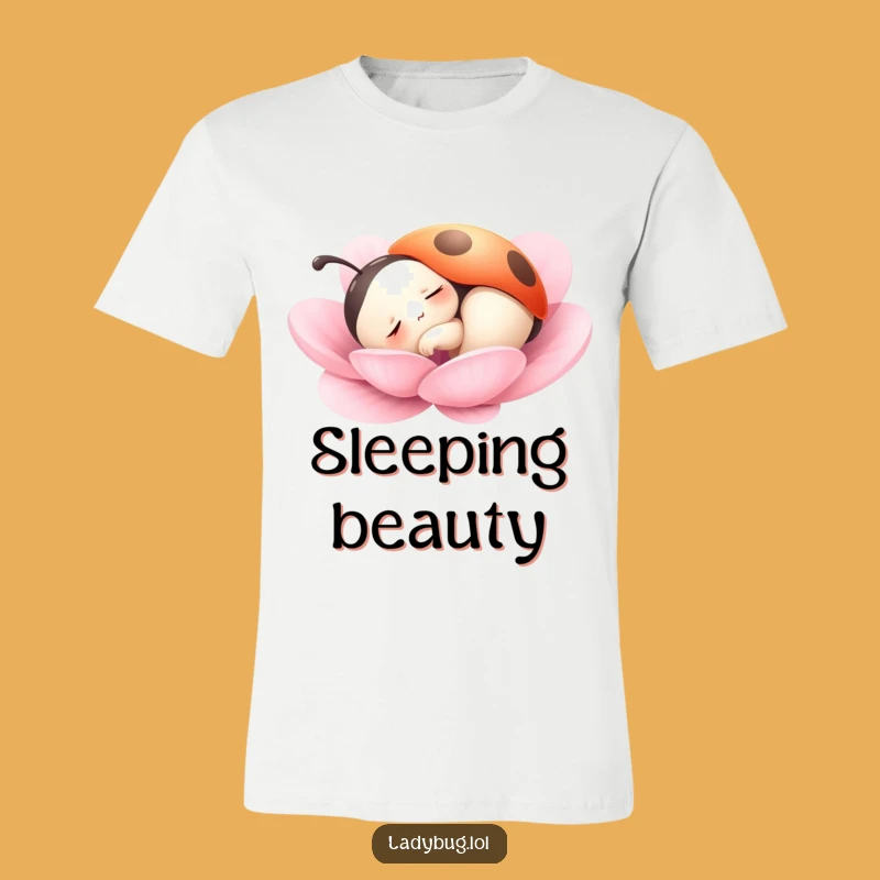 Funny Sleepy Ladybug T-Shirt: Relaxed Insect Design, Perfect Funny Gift
