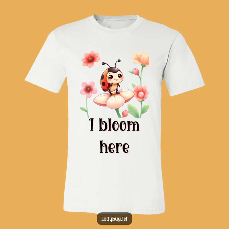 Funny Winking Ladybug Flower Shirt: Proud Insect's Humorous Tee Gift