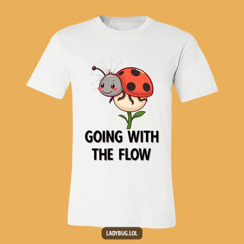 Funny Ladybug Dandelion T-Shirt: Comical Ride, Perfect Gift for Bug Lovers