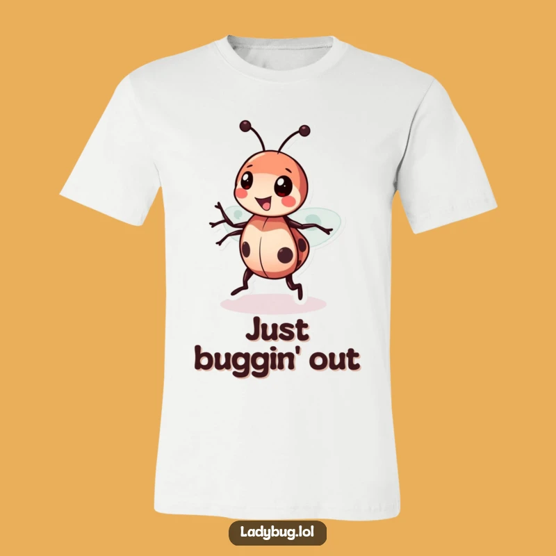 Funny Ladybug Spin T-Shirt: Happy Insect Tee for Fun