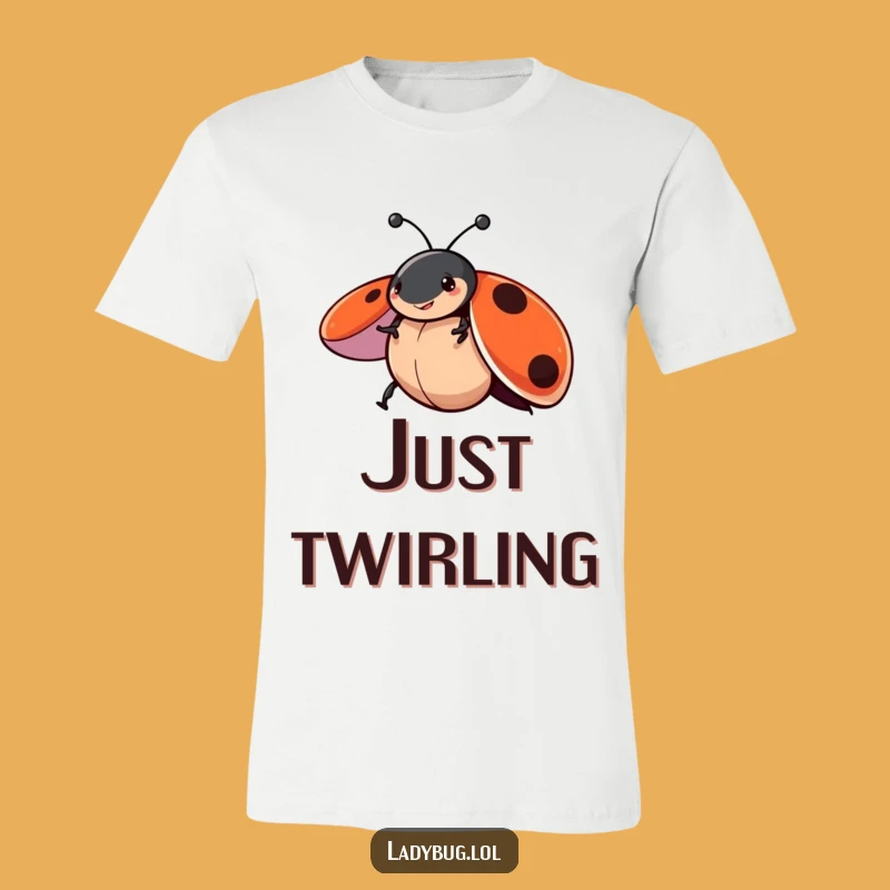 Funny Spinning Ladybug T-Shirt: Whimsical Insect Design, Perfect Funny Gift