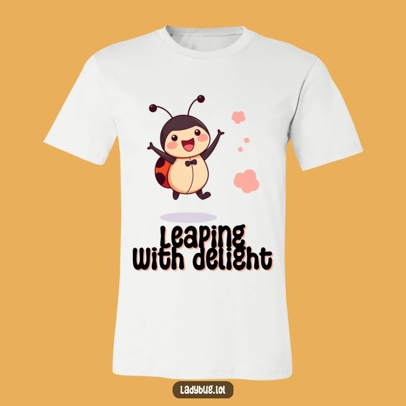 Funny Jumping Ladybug T-Shirt: Joyful Bug Leap Tee Gift