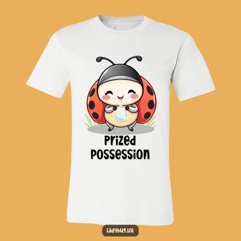 Funny Ladybug Dewdrop Prize Tee: Joyful Insect's Humor Shirt Gift