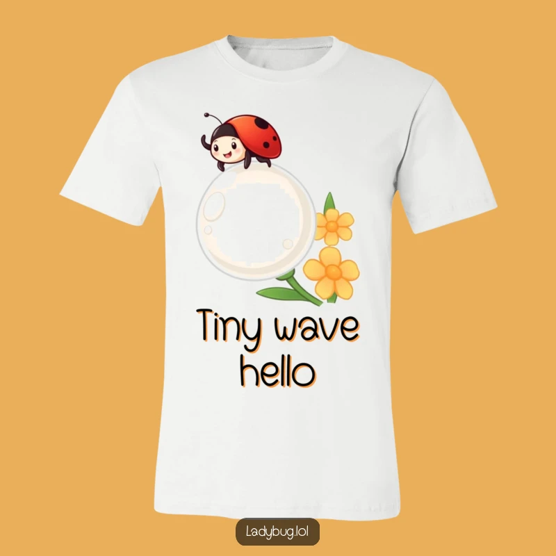 Funny Ladybug Dewdrop T-Shirt - Joyful Bug Lover Gift