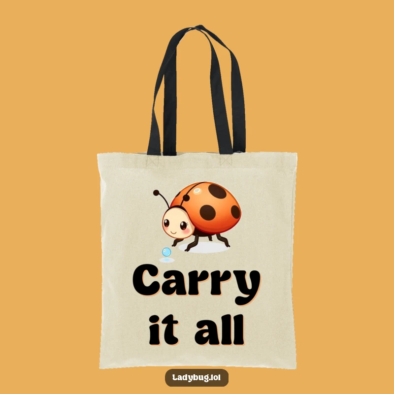 Funny Playful Ladybug Tote Bag - Carry Your Joy & Whimsy Everywhere You Go