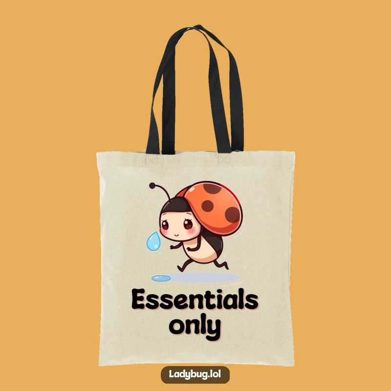 Funny Busy Ladybug Tote Bag - Dewdrop Carrier, Practical Gift