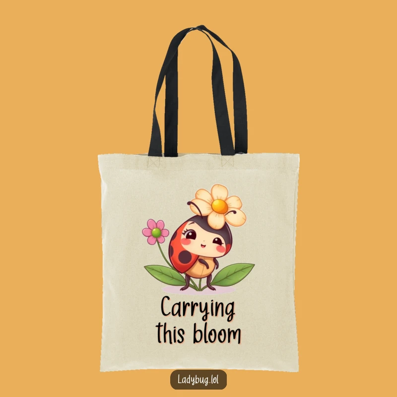 Funny Flower Hat Ladybug Tote Bag - Carry Your Style Hilariously