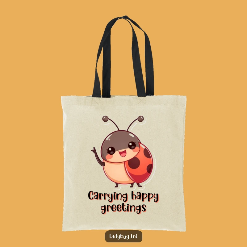 Funny Ladybug Antennae Tote Bag: Carry Charm and Humor