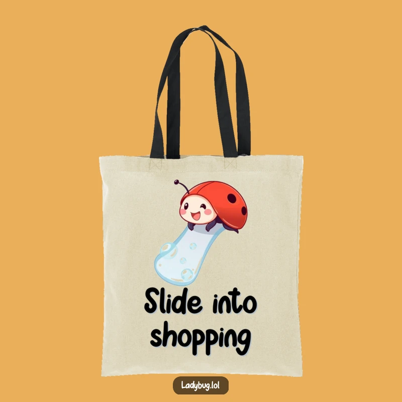 Funny Ladybug Dewdrop Slide Tote Bag: Carry Your Day With This Playful Accessory