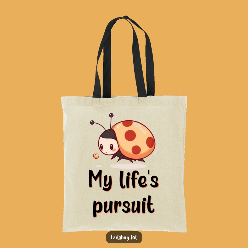 Funny Ladybug Dust Chase Tote Bag - Practical Insect Art, Perfect Humorous Carry-All Gift