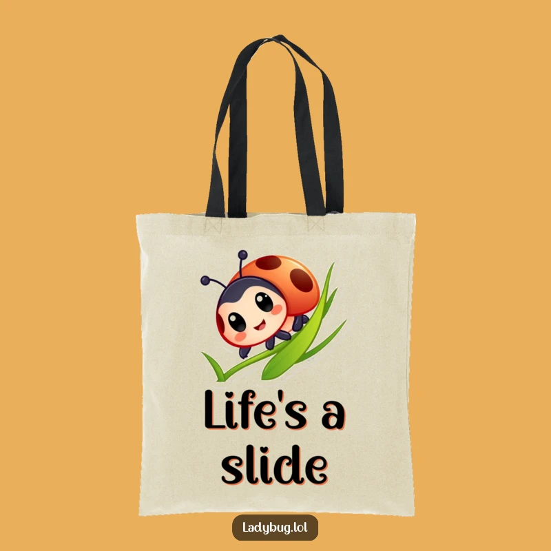 Funny Ladybug Grass Sliding Tote Bag: Carry Your Day with Joy, Practical Funny Gift