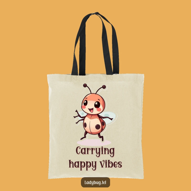 Funny Ladybug Spin Tote Bag: Carry Happiness with Style