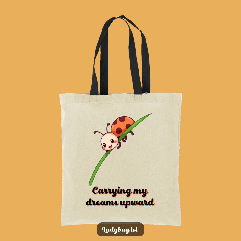 Funny Ladybug Tote Bag - Versatile Crawl Design, Practical Funny Gift for Shoppers