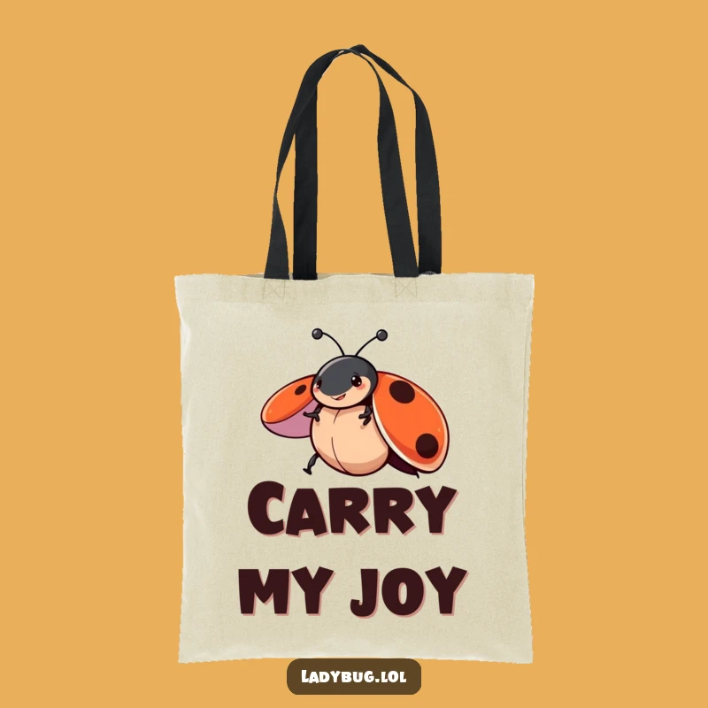 Funny Spinning Ladybug Tote Bag: Whimsical Carryall, Ideal Funny Gift