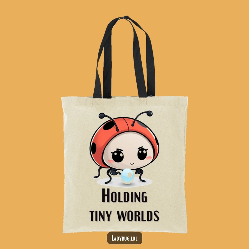 Funny Ladybug Dewdrop Examine Tote Bag - Practical Insect Art, Perfect Humorous Carry-All