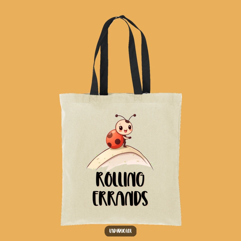 Funny Ladybug Roll Tote Bag: Carry Fun with this Rolling Character, Your Funny Gift